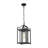Large Outdoor Pendant Light, Black Exterior Hanging Lantern With Clear Glass For Porch, Patio, Entryway (16.65" H)