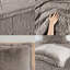 Édredon très long à poil long très grand / très grand - gris, envers doux, avec et taies décoratives rembourrées, 2