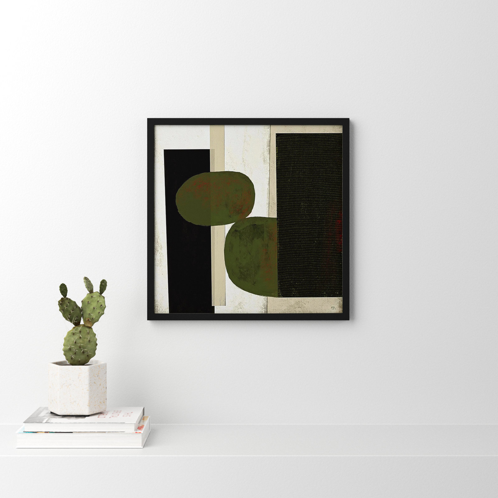 Collage 1 by StudioM, Black Framed Paper, 24" H x 24" W x 1.25" D
