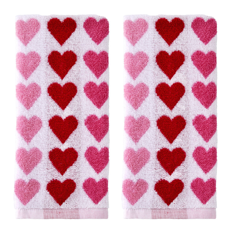 TONAL HEARTS JACQUARD HAND-PINK