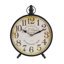 Rustic Analogue Metal Tabletop Clock in Brown/Black/Blue