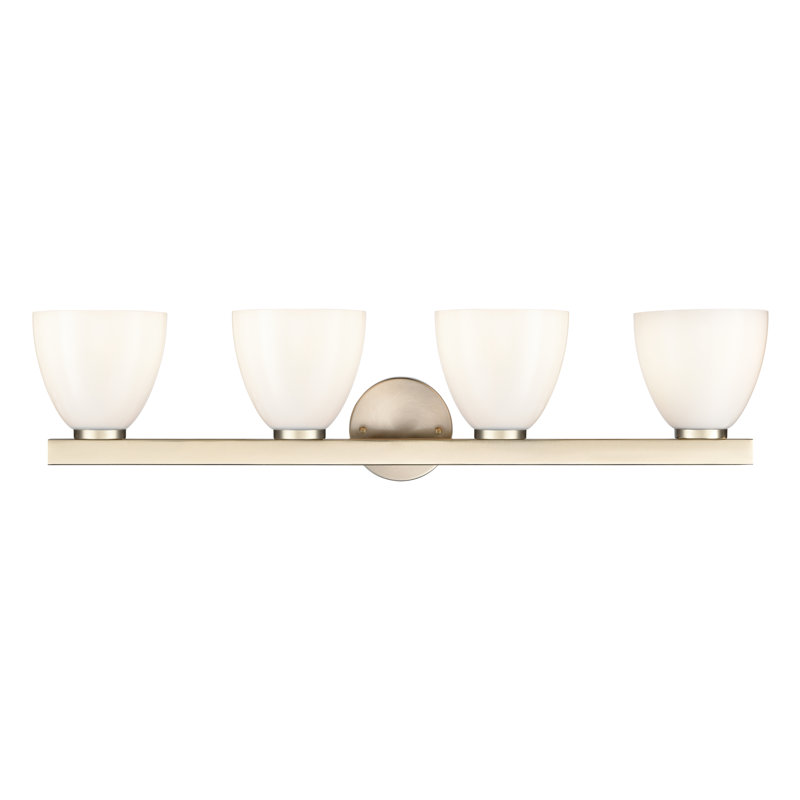 Meuble-lavabo 4 lumières Wrisley , Or moderne