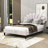 Mireia Upholstered Wooden Platform Bed with Headboard-2107350476-2107350478