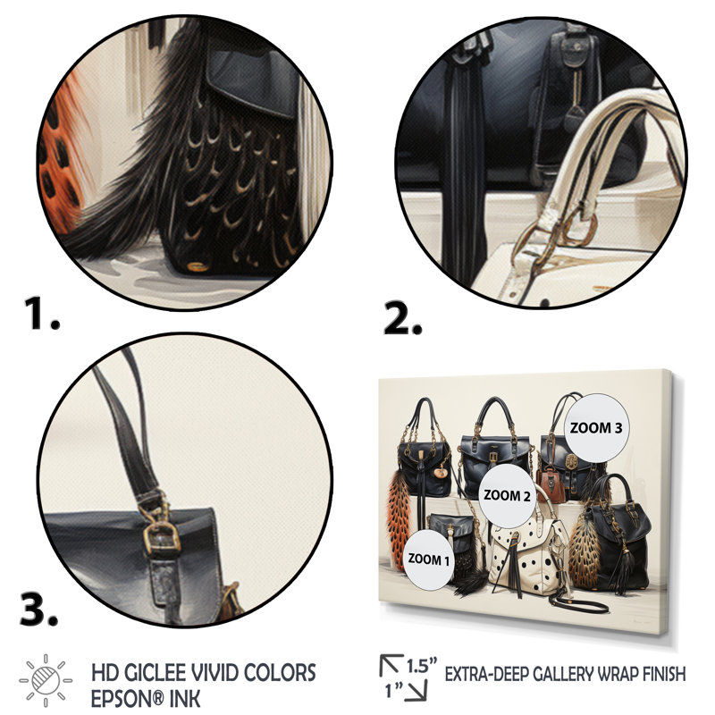 Sac de designer Minimalims Envy II - imprimé, H 24 po x l 32 po, Toile tendue