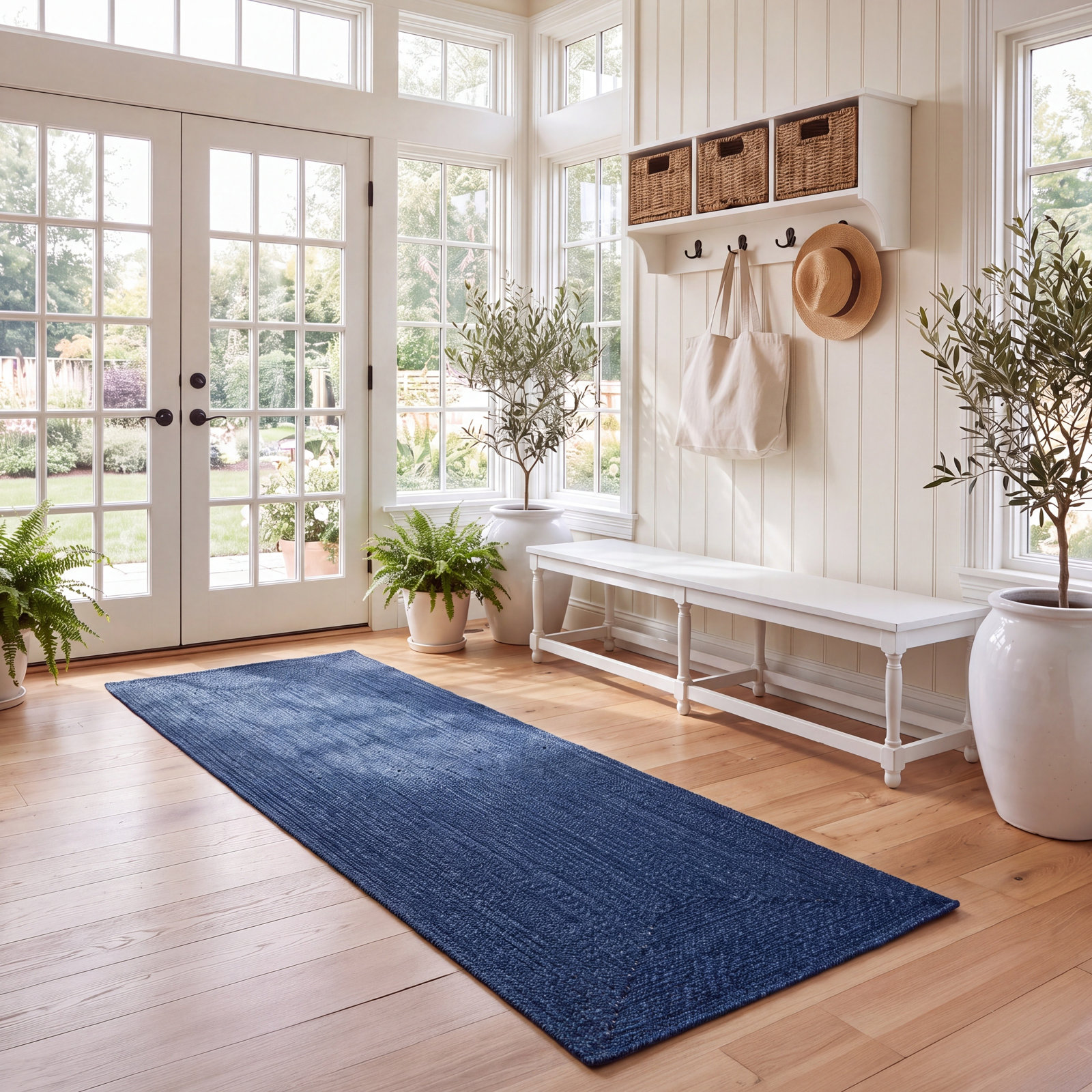 Machine Washable Hand-Woven Braided Rug, 2'-3" x 8'-0" Runner