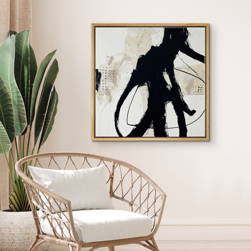 Abstrait, reproduction d'art sur toile encadrée, décoration murale pour chambre à coucher, H 16 po x l 16 po, Naturel
