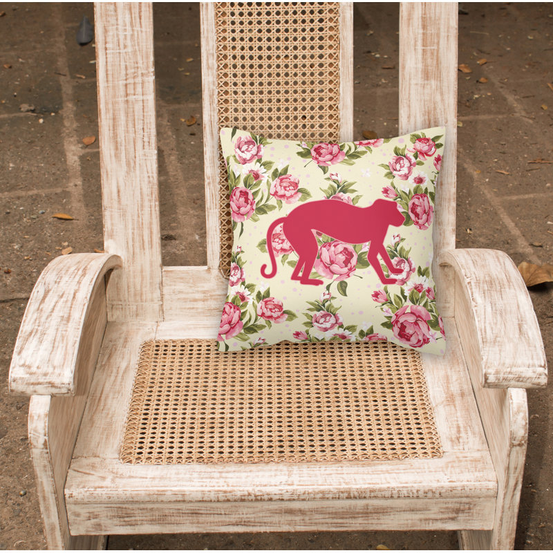  Coussin Monkey Shabby Elegance, Jaune clair