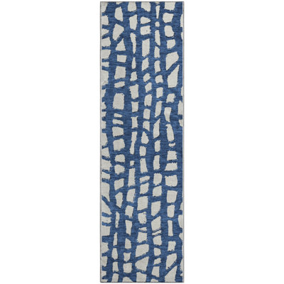 Premium Machine Washable Prisco Navy Rug