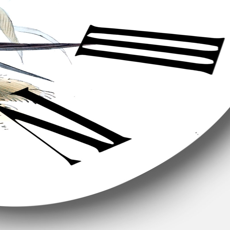 Horloge murale rétro Vintage Bird Of Europe II, Moyenne