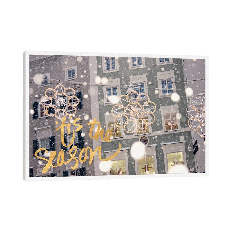 Tis The Season by Anna Coppel - Floater Frame Print on Canvas, White