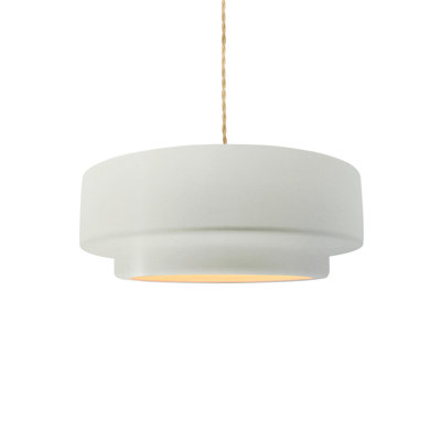 Luminaire suspendu tambour 1 lumière Gela