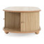 Table de bout ovale en MDF avec rangement rétro et charme rétro