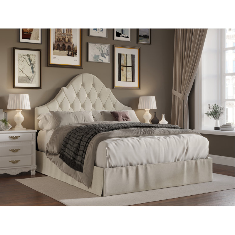 Aleid Upholstered Standard Storage Bed, Warm Gray, Queen