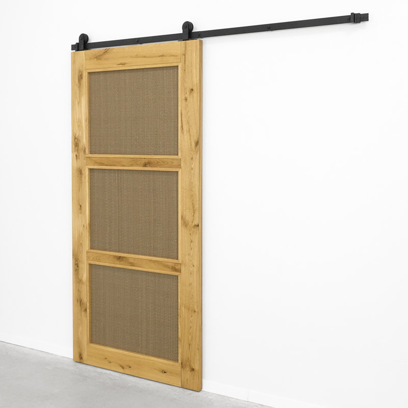 Amariae Oak with Rattan Barn Door, Natural Oil
