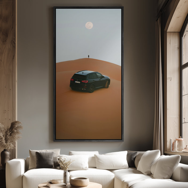 Très grand art mural sur toile encadré - impressions murales rétro pour chambre à coucher, Noir