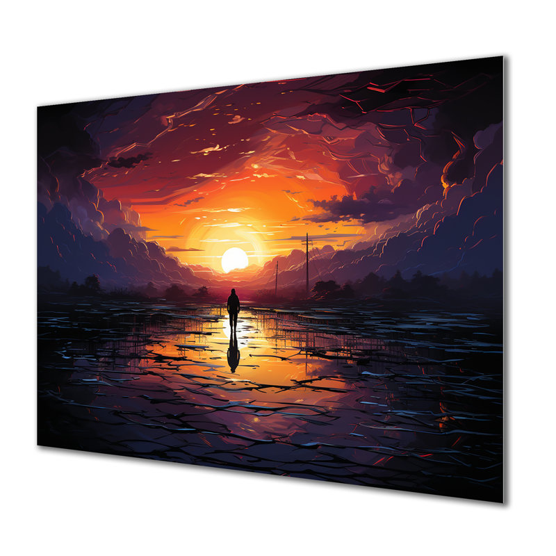 Améthyste désert Sands Journey IV - désert, art mural en métal, H 12 po x l 20 po x P 1 po