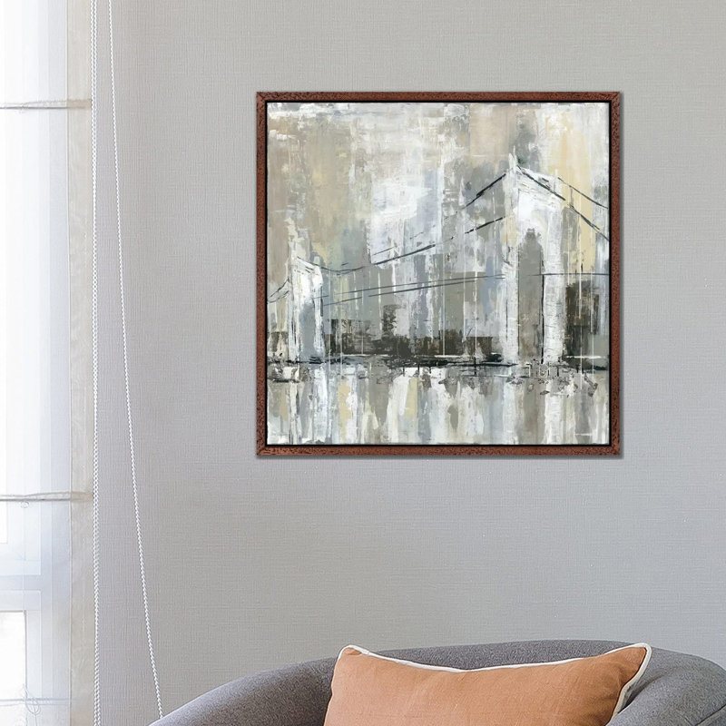 Midtown Bridge I by Carol Robinson - Print on Canvas, 66.04 cm H x 66.04 cm W, Classic Brown Wood Framed Canvas