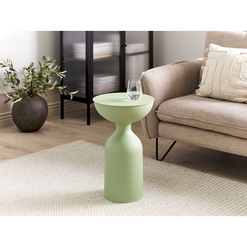 Orien Pedestal End Table, Green