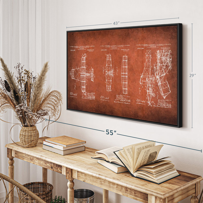 Impression sur toile rouge, H 29 po x l 43 po