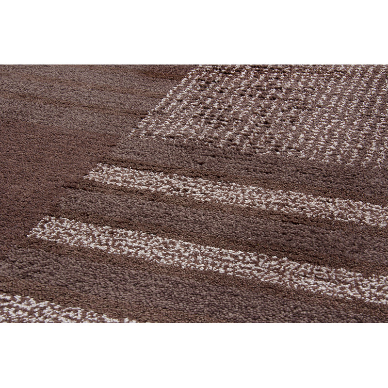 Scandinavian Hand Knotted Wool Geometric Area Rug, Rectangle 8' x 10'