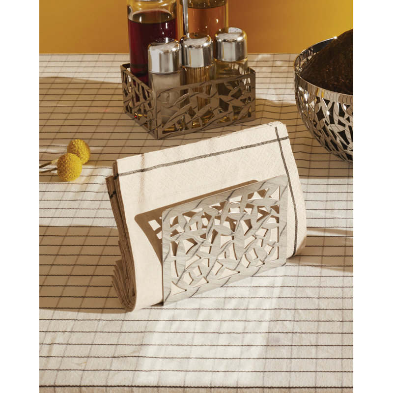 Polished Stainless Steel Cactus Napkin Holder
