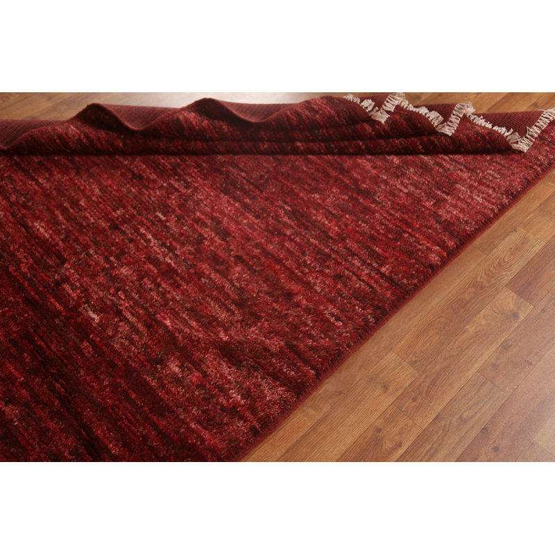 One-of-a-Kind 4'2'' X 6'2'' New Age Wool Area Rug in Red
