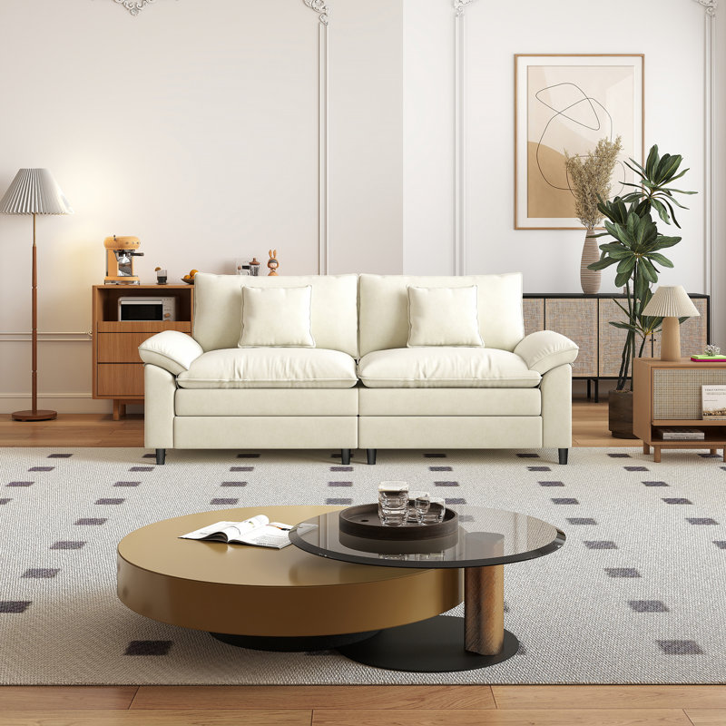 Chenier Double Sofa, White