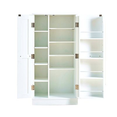 Kitchen Pantry Storage Cabinet,Freestanding Pantry Cabinet With Doors & Adjustable Shelves, Small Food Pantry Cabinet
