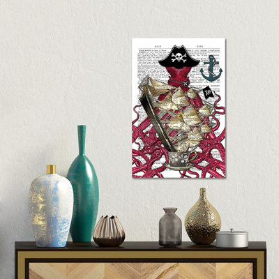 Pirate Octopus by In The Frame Shop - Gallery-Wrapped Canvas Giclée on Canvas