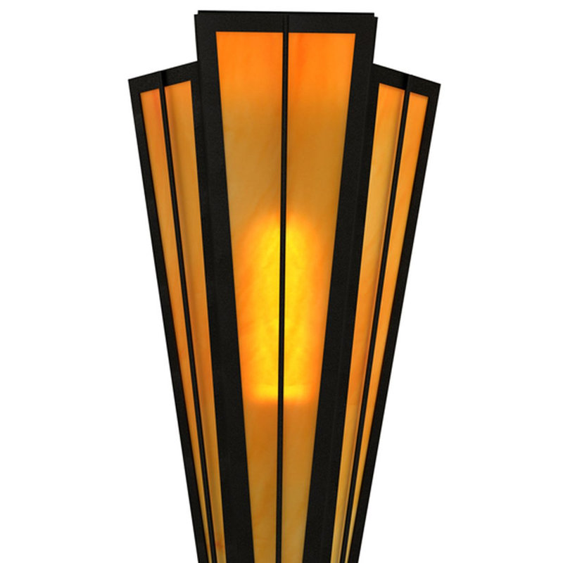 Brum 2 - Light Flush Mounted Sconce, Ambra Siena, Textured Black