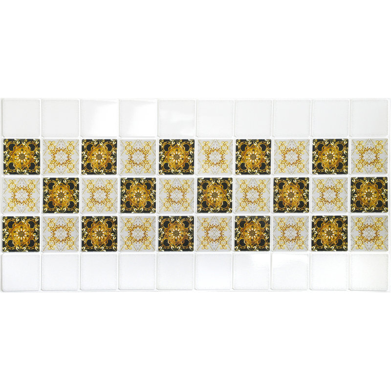 Panneau mural 3D 19 "x 38" en blanc (paquet de 5)