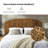 Boatwright Rattan Panel Headboard with Solid Wood Legs-1846887739