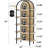 5 Tier Arched Bookshelf With Backing,boho Arch Bookcase