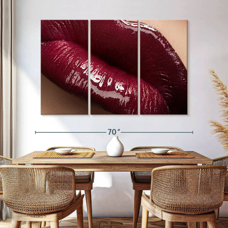 Shuttleworth Glossy Red Lips, 20" H x 33" W