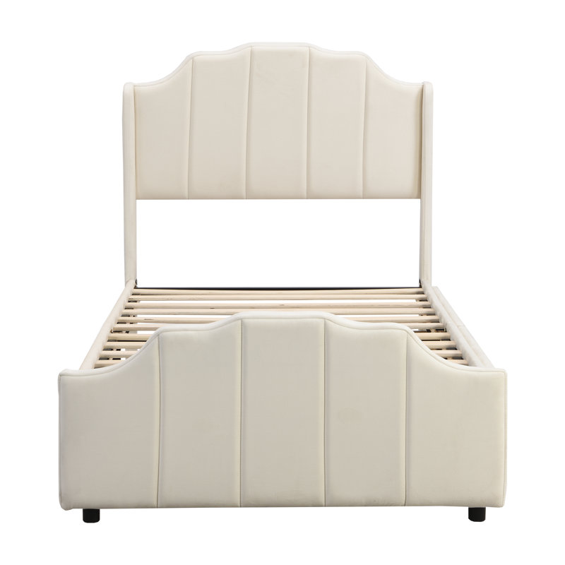 Bomford Upholstered Storage Bed, European Single (90 x 200cm), Beige