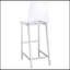 Ensemble de 2 tabourets de bar transparents et chromés