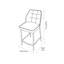 Enya Upholstered Counter Stool with Metal Frame