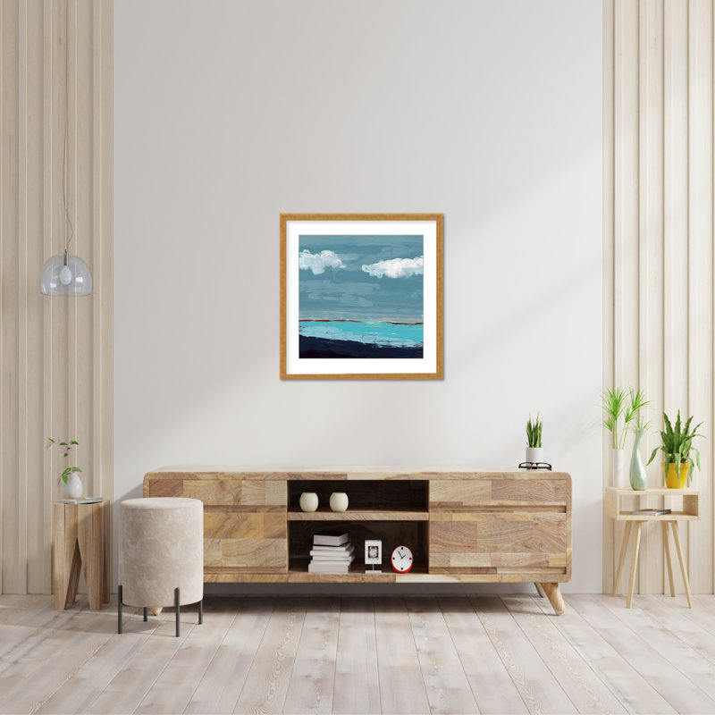 Coastal Retreat Radiant Horizons: Abstract Seascape, 48" H x 48" W