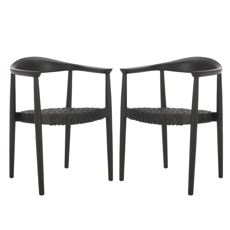 Samire Stacking Dining Chair, Black