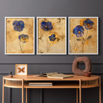 Étude florale, série XX, ensemble de 3 estampes numériques, prêt à accrocher
