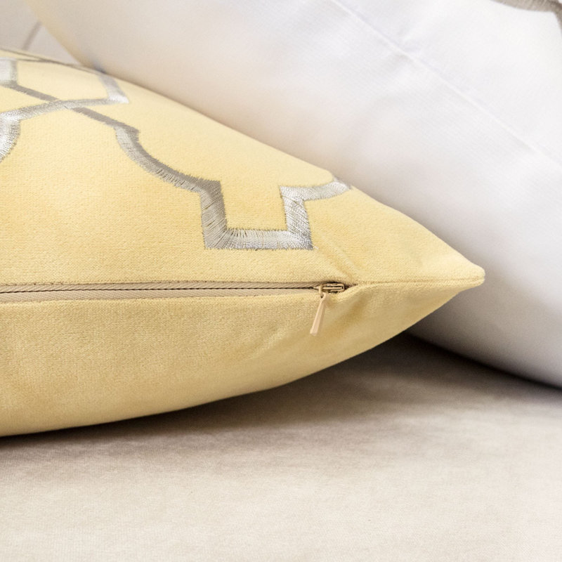 Janiah Embroidered Outdoor Throw Pillow