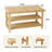 27.5" Shoe Rack Solid Wood Shoe Bench, 3-Tier Shoe Organizer