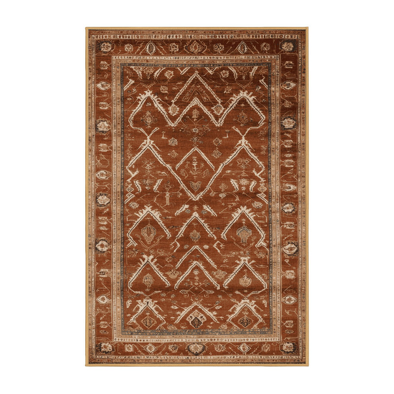 Tapis brun lavable à la machine, Rectangle 8 pi x 12 pi