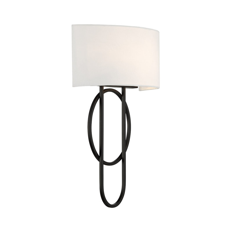 Kinmundy 2-Light Wall Sconce in Matte Black, Matte Black