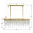 Howden 6 - Light Unique/Statement Rectangle/Square Pendant with Wrought Iron Accents