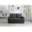 Canapé à 3 volets, canapé-lit futon convertible, causeuse peu encombrante, canapé-lit escamotable pour le salon, gris foncé et gris clair et beige, tissu en lin velours