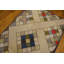 Antique Geometric Folk Art Design American Hooked Rug