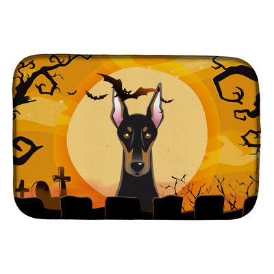 Tapis de séchage halloween doberman