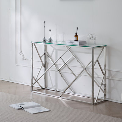 Table console en verre