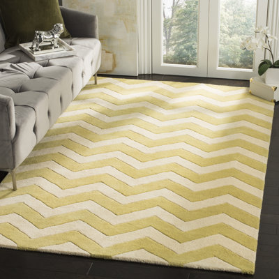 Saunderstown Chevron Wool Hand Woven Area Rug